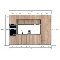 Bucatarie ZONE 340 FRONT PAL K002 / decor 3025